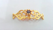 38x13 mm.  Gold Plated Brass Lavander Bracelet and Necklace Connectors , Findings, G762