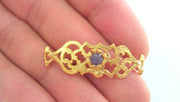 38x13 mm.  Gold Plated Brass Lavander Bracelet and Necklace Connectors , Findings, G762
