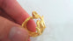 Adjustable Ring Blank Setting  (8mm Blank)  , Gold Plated Brass G1014