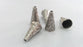 2 Silver Cone Antique Silver Plated Brass  Cones , Findings (18x10 mm)   G12931