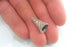 2 Silver Cone Antique Silver Plated Brass  Cones , Findings (18x10 mm)   G12931