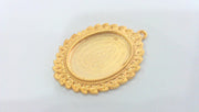 Gold Plated Cabochon Base , Mountings , Findings    G1029