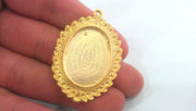 Gold Plated Cabochon Base , Mountings , Findings    G1029