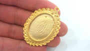 Gold Plated Cabochon Base , Mountings , Findings    G1029