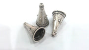 2 Silver Cone Antique Silver Plated Brass  Cones , Findings (30x16 mm) G10792