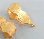 2 Gold Bail Gold Plated Brass  Connector ,Pendant  G12936