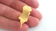 2 Gold Bail Gold Plated Brass  Connector ,Pendant  G12936