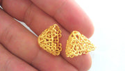 2 Cone Findings Gold Plated Brass  G17499