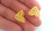 2 Cone Findings Gold Plated Brass  G17499