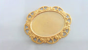 Gold Plated Cabochon Base  Mountings , Findings  G1038