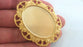 Gold Plated Cabochon Base  Mountings , Findings  G1038