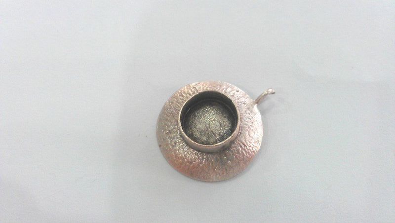 2 Pcs Antique Silver Plated Brass  Bezel , Mountings , Findings  G14410