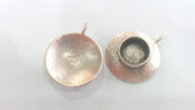 2 Pcs Antique Silver Plated Brass  Bezel , Mountings , Findings  G14410