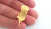 2 Gold Bail Gold Plated Brass  Connector ,Pendant  G12936