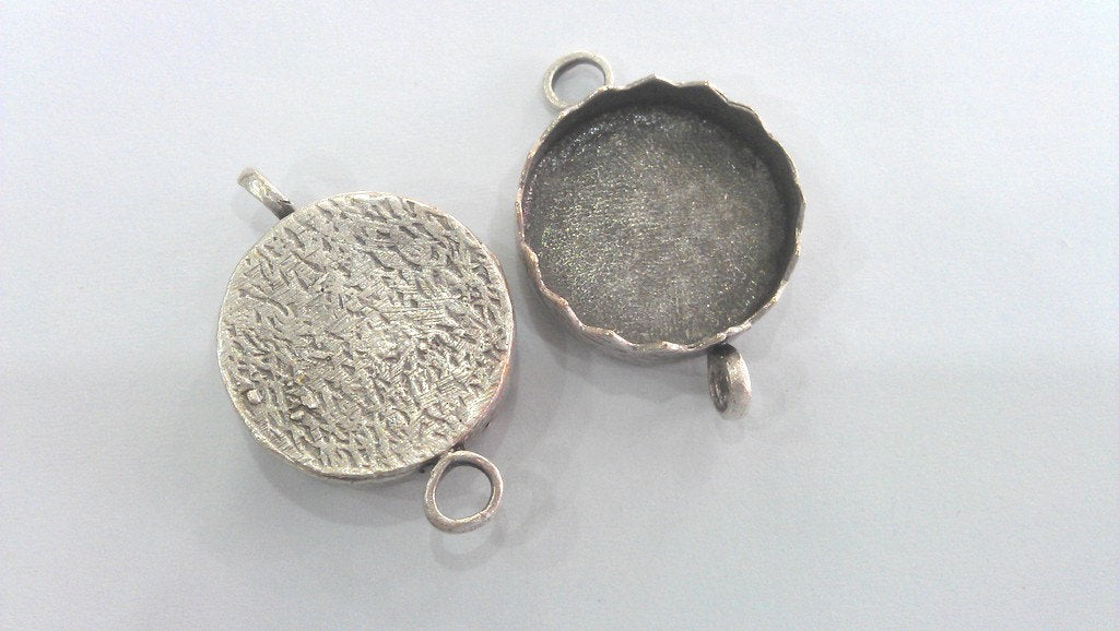 Antique Silver Plated Brass  Blank, Mountings , Findings  G1074