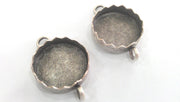 Antique Silver Plated Brass  Blank, Mountings , Findings  G1074