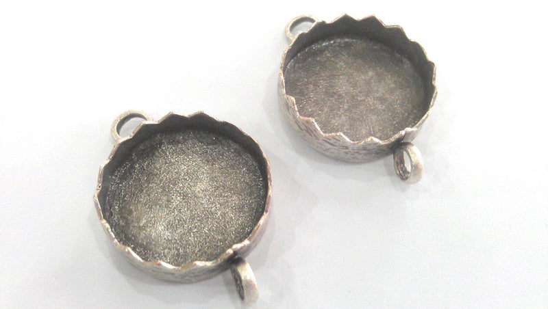Antique Silver Plated Brass  Blank, Mountings , Findings  G1074