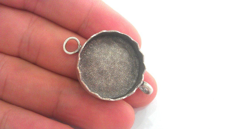 Antique Silver Plated Brass  Blank, Mountings , Findings  G1074
