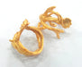 Adjustable Ring Blank Setting  (8mm Blank)  , Gold Plated Brass G1014