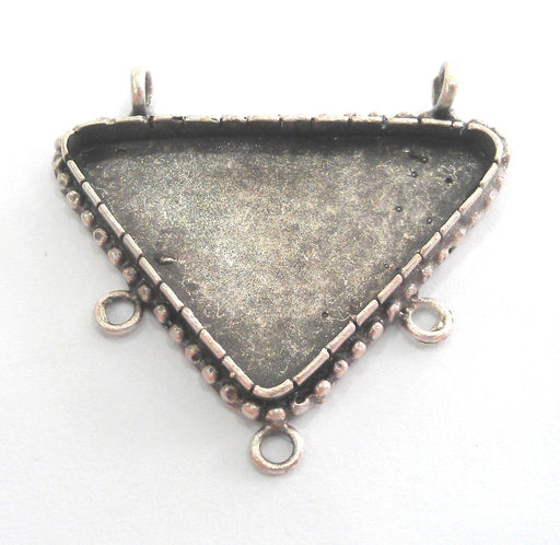 Antique  Silver  Plated Brass Cabochon Base ,Findings,Pendant  G1094