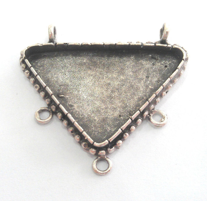 Antique  Silver  Plated Brass Cabochon Base ,Findings,Pendant  G1094