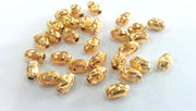 10 Pcs (6x4 mm) Gold Plated Brass Beads   G1081