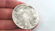 5 Pcs (45 mm) Oxidized Silver Plated  Medallion  Pendants G12298