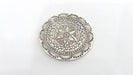 2 Silver Medallion Pendant Silver Plated Metal (36 mm) G9776