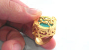 Adjustable Ring Blank (20 mm Blank) Gold Plated  Brass  G1088