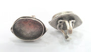Silver Ring Bezel Base Settings Blank Cabochon Base Mountings Adjustable  Oxidized Silver Plated Ring Blank (30x22 mm Blank)   G12150