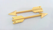 5 Gold Pendant Gold Plated Arrow  Pendant 5 Pcs (65x12 mm)   G11588