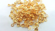 20 Pcs Wire Ends  Findings , Gold Plated Brass (14x4 mm) G14238