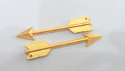 5 Gold Pendant Gold Plated Arrow  Pendant 5 Pcs (65x12 mm)   G11588