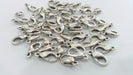10 Silver Clasp Lobster Clasp Antique Silver Plated  Lobster Clasps , Findings 10 Pcs. (12x6 mm)  G14566