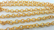 3 mt Gold Plated Chain 3 Meters - 9.9 Feet (5 mm) G9592
