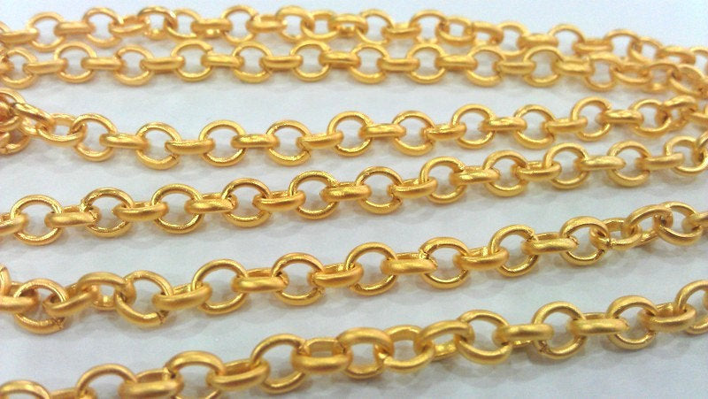 3 mt Gold Plated Chain 3 Meters - 9.9 Feet (5 mm) G9592