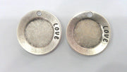 2 Pcs (33 mm)  Antique Silver Plated Love Charms,Pendant  G14380