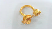 Adjustable Ring Base Blank (8 and 10 mm Blank) Gold Plated Brass G1267