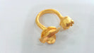 Adjustable Ring Base Blank (8 and 10 mm Blank) Gold Plated Brass G1267
