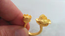 Adjustable Ring Base Blank (8 and 10 mm Blank) Gold Plated Brass G1267