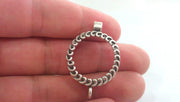 2 Pcs (22 mm) Antique Silver Plated Cabochon Base ,Findings  G1264