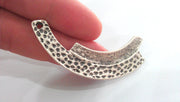 2 Pcs (58x14 mm)  Antique Silver Plated Pendant  G10972