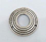 2 Antique Silver Connector with two holes, Antique Silver Plated Pendant (38 mm)  G9104