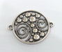 2 Pcs. (30 mm)  Matte Silver Plated Metal  Connector  with two holes, Pendant G9436