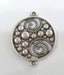 2 Pcs. (30 mm)  Matte Silver Plated Metal  Connector  with two holes, Pendant G9436