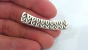 2 Antique  Silver Plated Connector  2 Pcs. (45x9 mm), Findings G9487