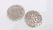 5 Pcs (45 mm) Oxidized Silver Plated  Medallion  Pendants  G16855