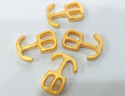 2 Pcs (22x15 mm.) Gold Plated Anchor Connector ,     G1291