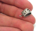 2 Bail Findings Antique Silver Plated Brass Connector ,Findings  G14561
