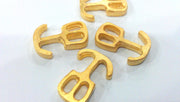 2 Pcs (22x15 mm.) Gold Plated Anchor Connector ,     G1291